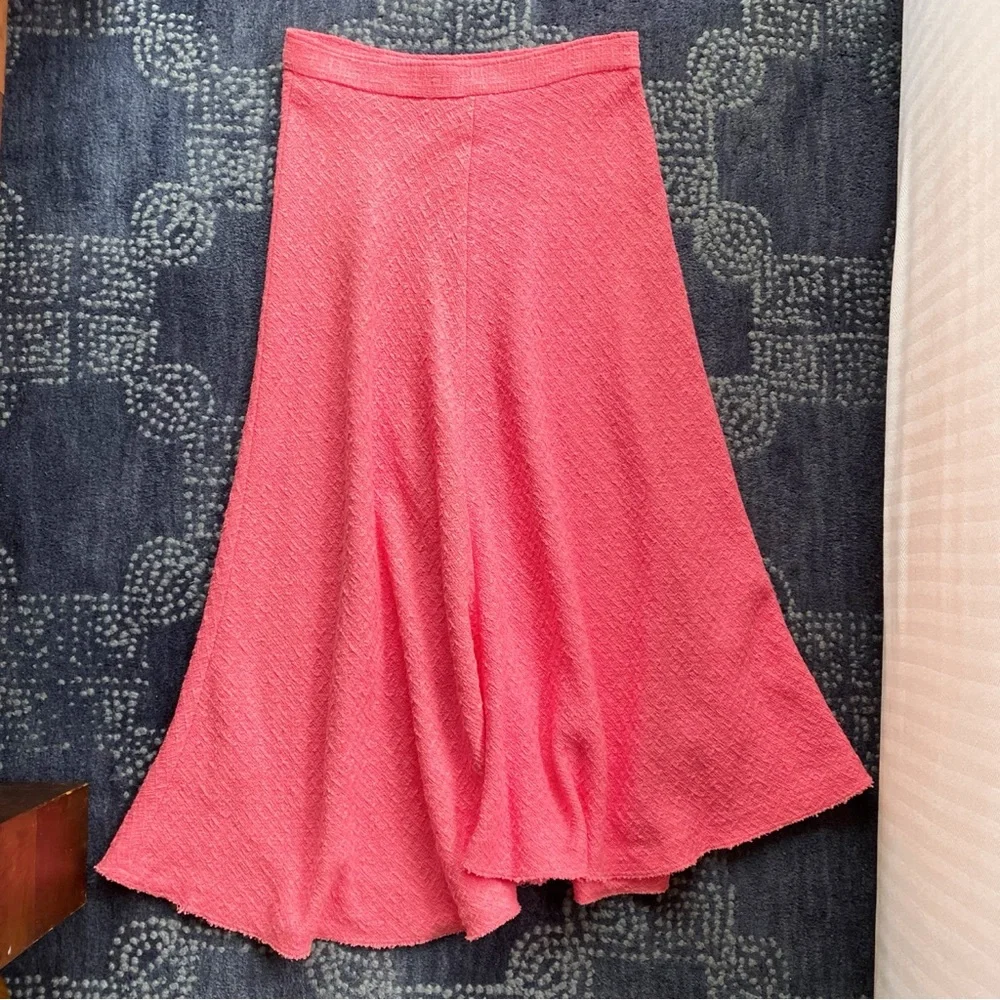 πΈ ZARA PINK TWEED HIGH WAIST ASYMMETRICAL MAXI SKIRT! - Picture 13 of 16